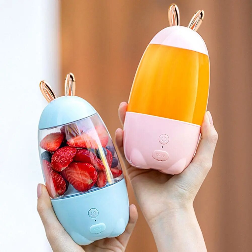 Household student multifunctional juicer cup Lovely Rabbit Portable USB Rechargeable electric Juicer Cup Fruit Blender Mixer